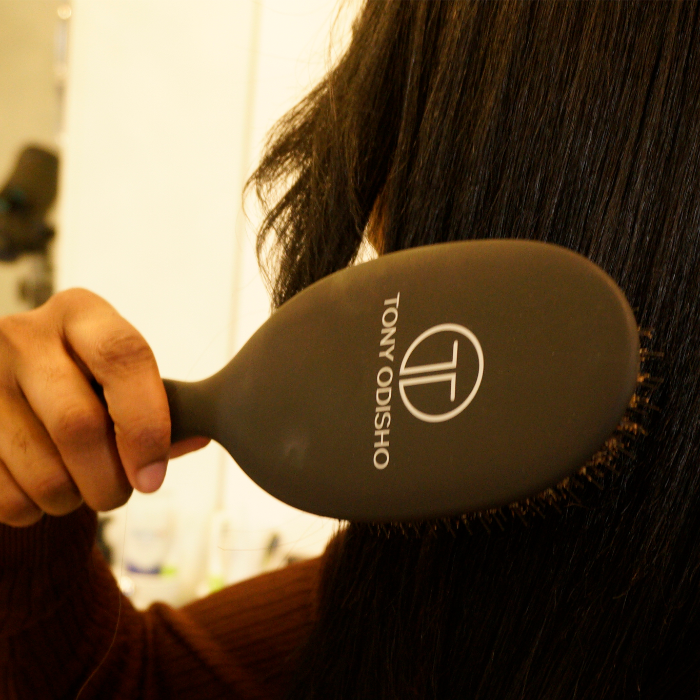 Large Black Paddle Brush
