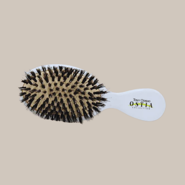 Small White Paddle Brush