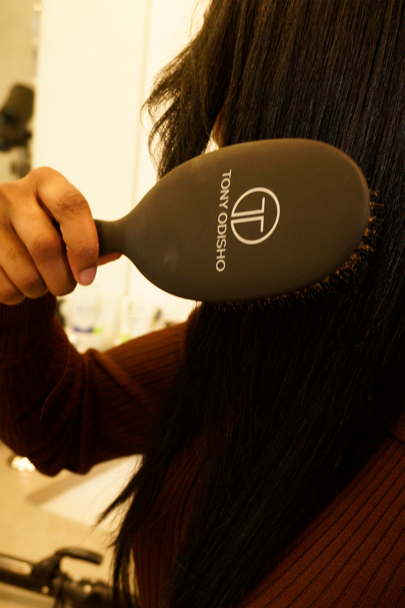 Large Black Paddle Brush